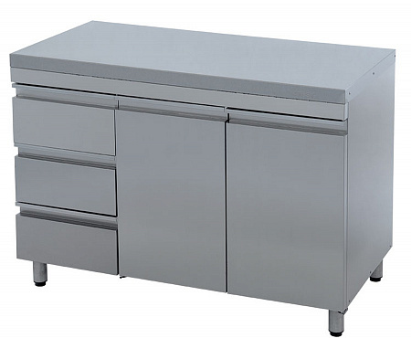 Стол технологический СТ-С-1200.600-02-Р-3Л (СТ-2/1200/600 с ящиками)