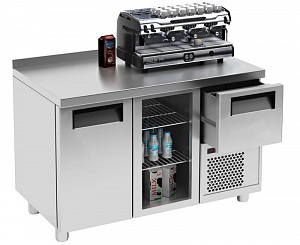 Холодильный стол Полюс T57 M2-1 0430-1(2)9 (COFFEE BAR-250 Carboma INOX)