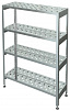 Стеллаж кухонный решетчатый 4-уровневый С-4Р-0,6/1,2/1,8 (нержавейка)