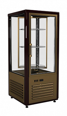 Шкаф холодильный кондитерский Полюс R120Cвр Carboma Люкс INOX (D4 VM 120-2)