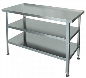Стол разделочно-производственный с одним бортом СРП-1-0,6/1,4-2П